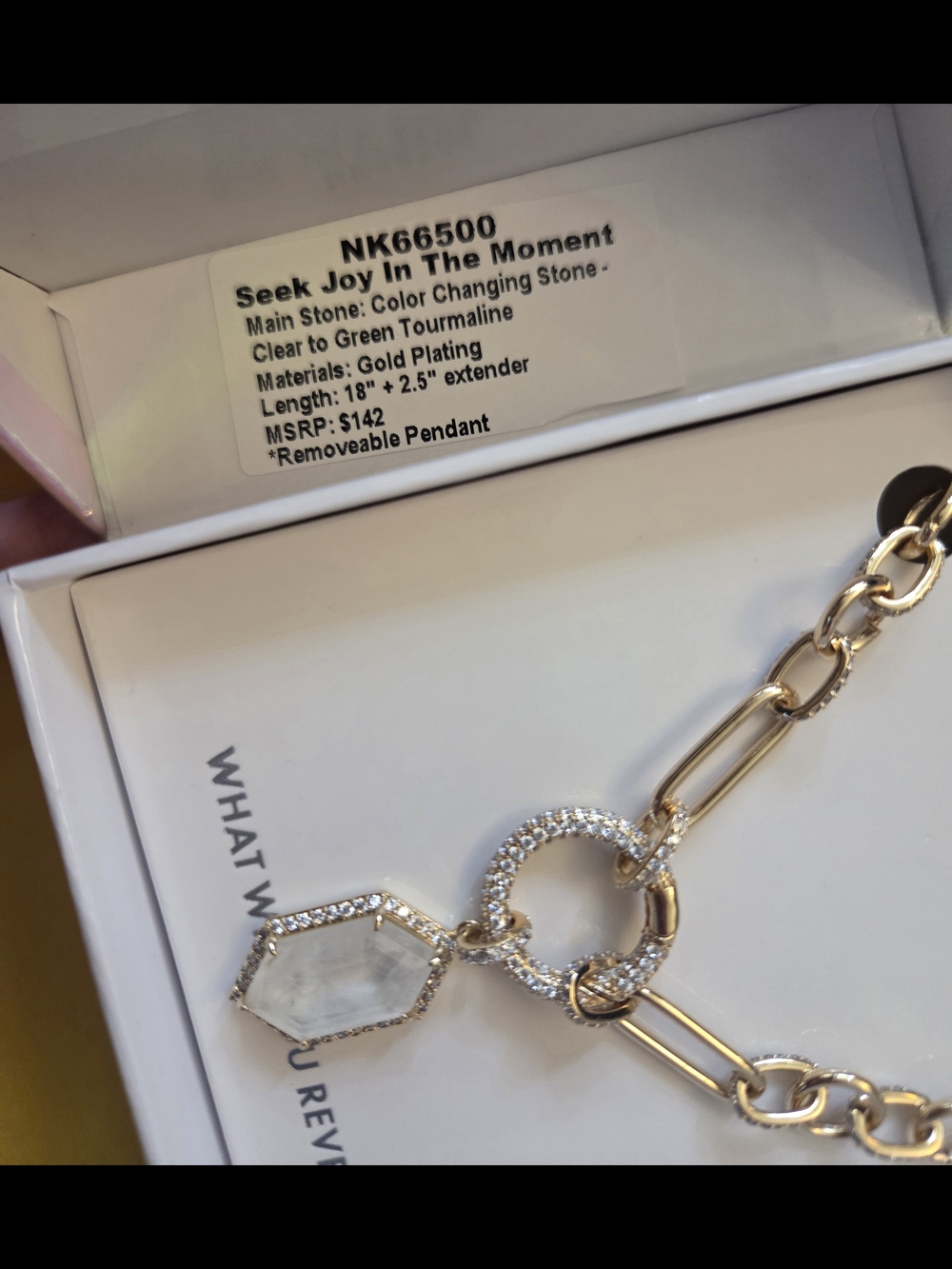 Bomb Party Mental Health Awareness Necklace "Seek Joy in the Moment" NK66500 - Picture 4 of 4